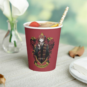 Vasos De Papel HARRY POTTER™   Anime Ron Weasley House Escudo