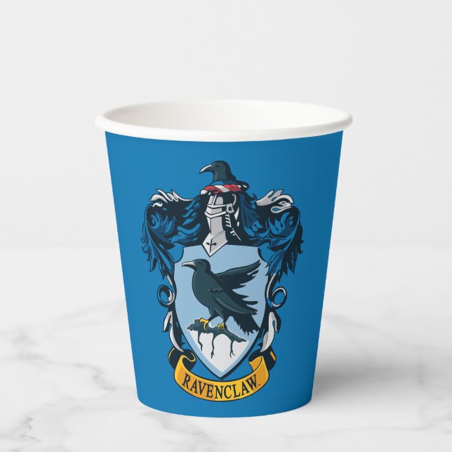 Vasos De Papel Harry Potter | Escudo de Ravenclaw Gótico (Anverso)