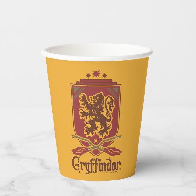 Vasos De Papel Harry Potter | Gryffindor Insignia de QUIDDITCH™ (Anverso)