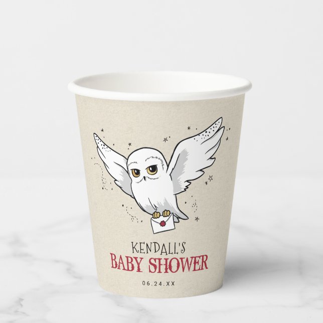 Vasos De Papel Harry Potter | Hedwig Baby Shower (Anverso)
