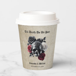 Vasos De Papel Hasta la muerte, somos parte del Boda de Halloween