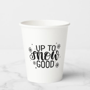Vasos De Papel Hasta nevar bien divertido Navidad invierno copo d