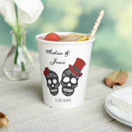 Vasos De Papel Hasta que la muerte nos haga parte | Boda negro y