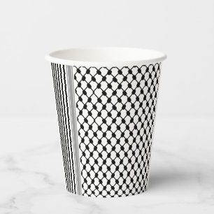 Vasos De Papel Hatta Keffiyeh Kufiya Folk Palestino (Patrón 2)