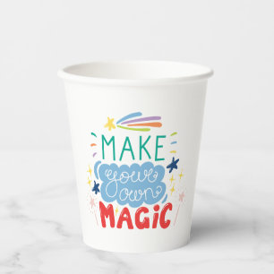 Vasos De Papel Haz tu propia magia