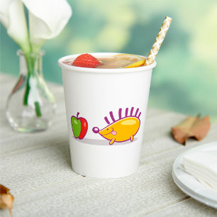 Vasos De Papel Hedgehog Y Apple