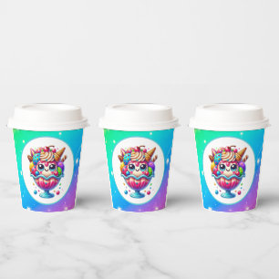 Vasos De Papel Helado lindo fiesta de cualquier propósito