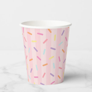 Vasos De Papel Helado Sundae Aquí está la Cucharada Dulces Purpur