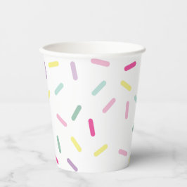 Vasos De Papel Helado y Purpurina Cumpleaños Dulce Uno 1