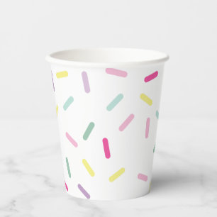 Vasos De Papel Helado y Purpurina Cumpleaños Dulce Uno 1