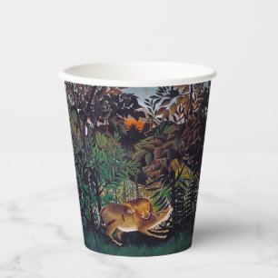 Vasos De Papel Henri Rousseau - El león hambriento