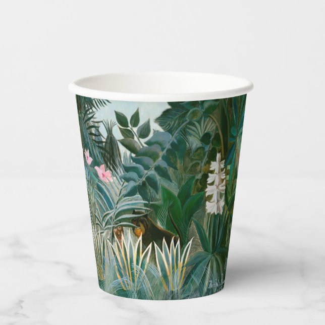 Vasos De Papel Henri Rousseau - La jungla ecuatorial (Anverso)