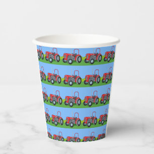 Vasos De Papel Herbert las tazas de papel de los tractores