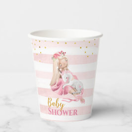 Vasos De Papel Hermosa chica Baby Shower