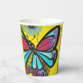 Vasos De Papel Hermosa mariposa