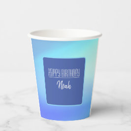 Vasos De Papel Hermosa taza de papel azul