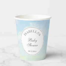 Vasos De Papel Hermoso cielo y nubes Nueve Baby Shower