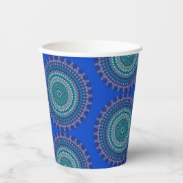 Vasos De Papel Hermoso Fiesta azul y verde