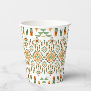 Vasos De Papel Hermoso patrón africano de punto