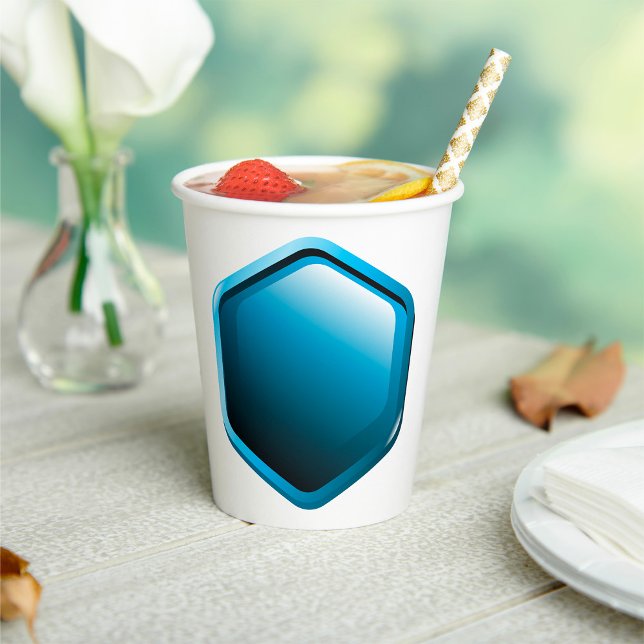 Vasos De Papel Hexagón azul (Subido por el creador)