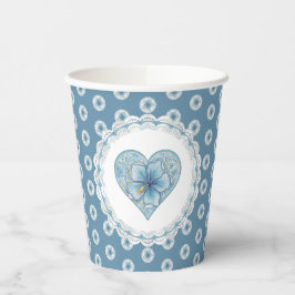 Vasos De Papel Hibiscus & lace TURQUOISE