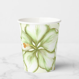 Vasos De Papel Hibiscus & lace WHITE