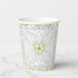 Vasos De Papel Hibiscus & lace WHITE