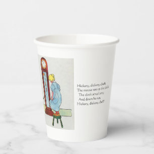 Vasos De Papel Hickory, Dickory, Dock Mother Goose Nursery Rhyme
