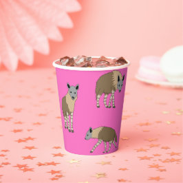 Vasos De Papel Hienas Marrones