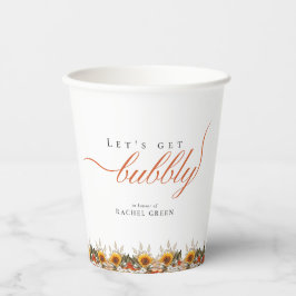 Vasos De Papel Hierba de Pampas Desayuno Bridal Bubbly Boho