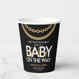 Vasos De Papel Hip Hop Gold Chain Baby Shower