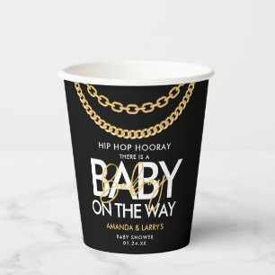 Vasos De Papel Hip Hop Gold Chain Baby Shower