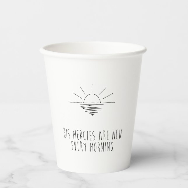 Vasos De Papel His Mercies Are New Every Morning (Anverso)