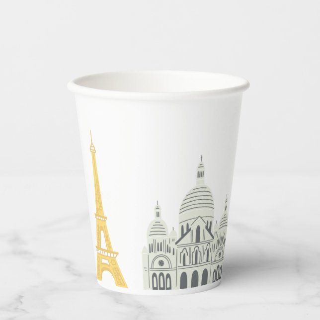 Vasos De Papel Historias de Fiestas de monumentos de París (Anverso)