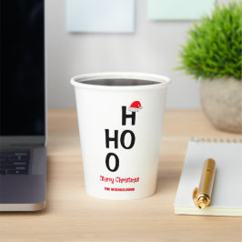 Vasos De Papel Ho Ho Ho: Feliz Navidad