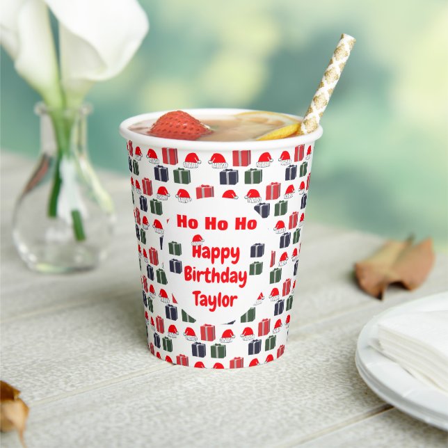 Vasos De Papel HO HO HO HO Feliz Cumpleaños (in situ)