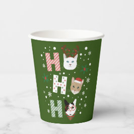 Vasos De Papel Ho Ho Ho Ho Gats Feliz Navidad