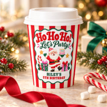 Ho Ho Ho Santa Navidad Cumpleaños Fiesta Rayas