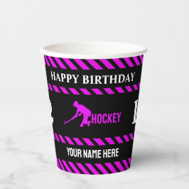 Vasos De Papel Hockey Girl Birthday, Hockey Player Gift