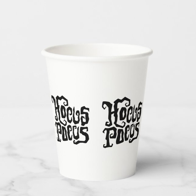 Vasos De Papel Hocus Pocus Halloween Mug - Spooky Font Coffee Cup (Anverso)