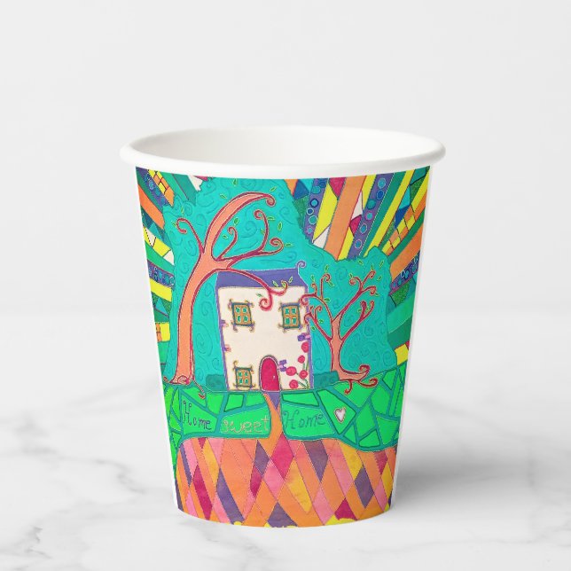 Vasos De Papel Hogar dulce hogar (Anverso)