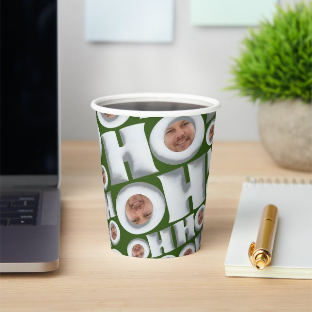 Vasos De Papel ¡HoHoHo! ¡Café de MÍ! Su taza de papel facial (in situ)