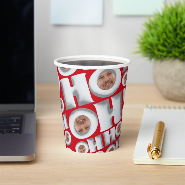 Vasos De Papel ¡HoHoHo! ¡Café de MÍ! Su taza de papel facial (in situ)