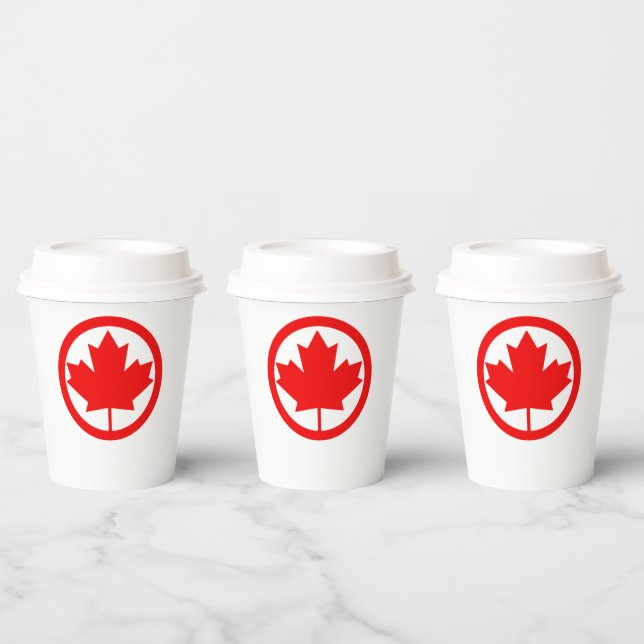 Vasos De Papel Hoja de Arce de Canadá (Multi)