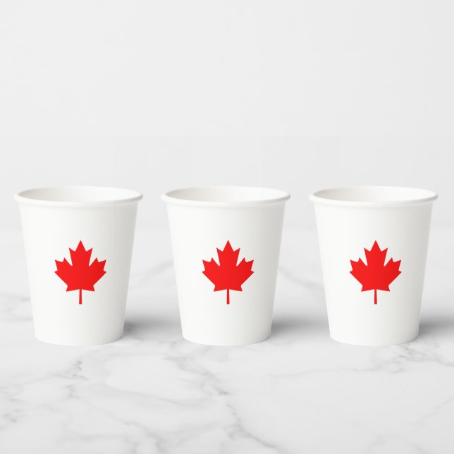 Vasos De Papel Hojas de arce de Canadá (Multi)