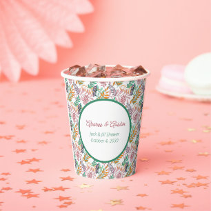 Vasos De Papel Hojas multicolores Jack y Jill Shower