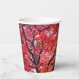 Vasos De Papel Hojas rosadas