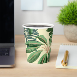 Vasos De Papel Hojas tropicales FIESTAS Cubos de papel
