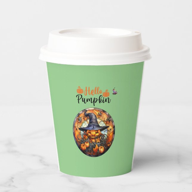 Vasos De Papel Hola Scary Hallowe'en Pumpkin (Anverso)