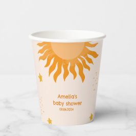 Vasos De Papel Hola sunshine boho acuarela Sun Baby Shower